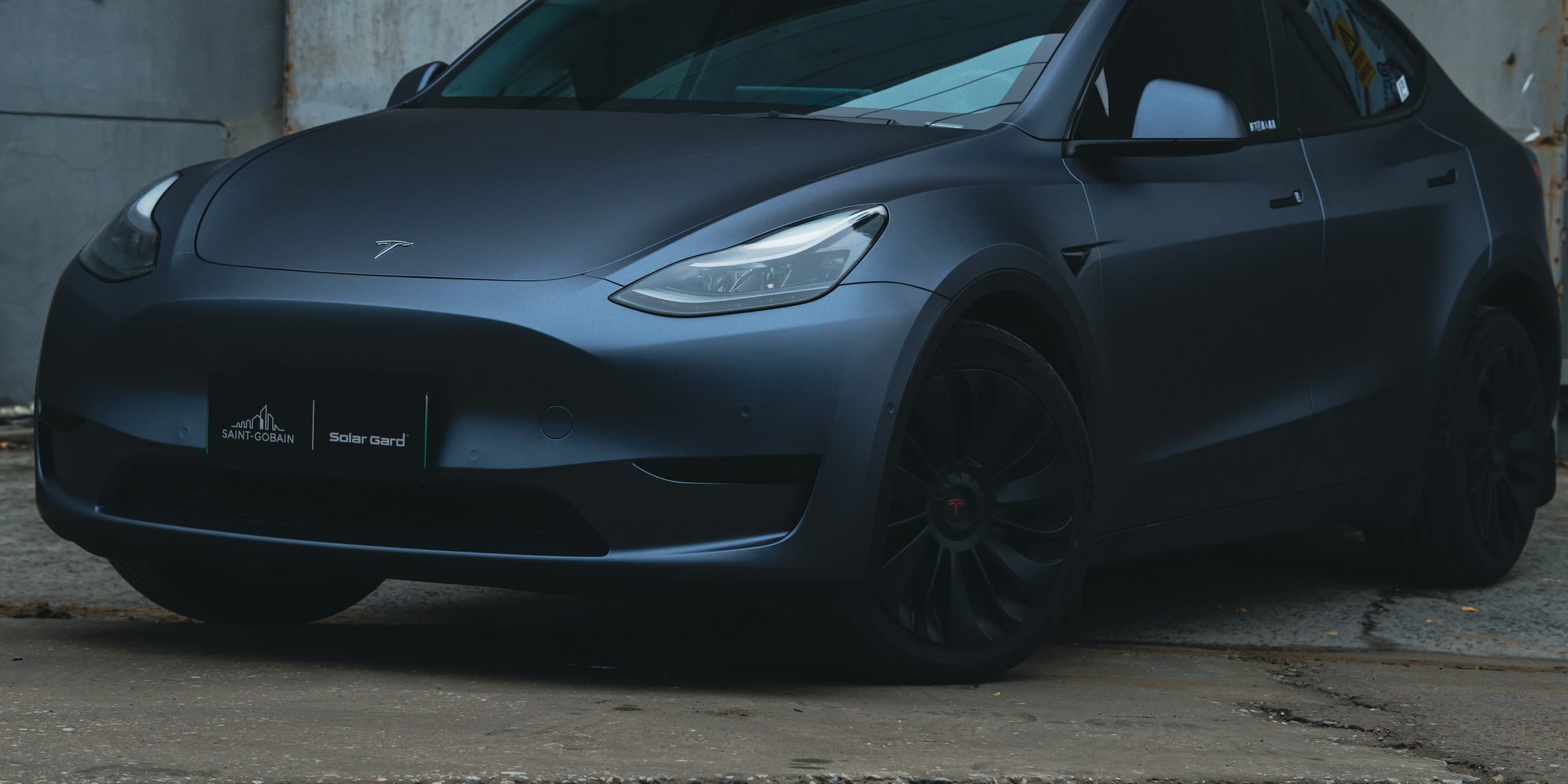Matte dark grey Tesla Model Y: Tesla Model Y Windshield & Glass Replacement, Blue Chip Auto Glass